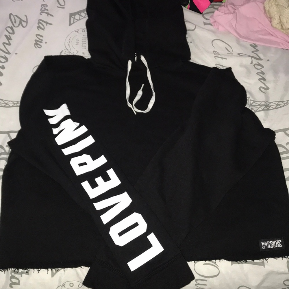 PINK by Victoria Secret: Cropped sweater with hood - Picture 1 of 5
